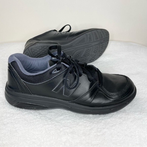 New Balance 813 Leather Sneakers Walking Tennis Shoes Rollbar Black Size 9.5 - Picture 1 of 11